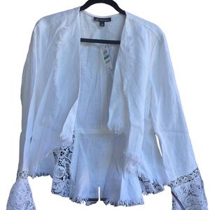I.N.C Women’s L White BRIGHT  LIGHT WEIGHT JACKET NWT